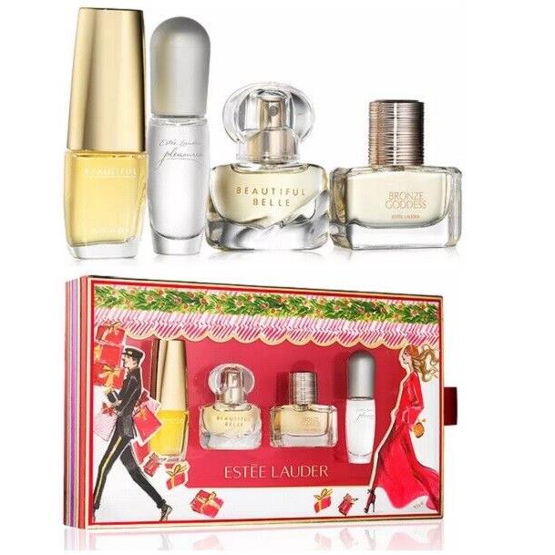 Estee Lauder 4 Piece Mini Fragrance Treasures Gift Set