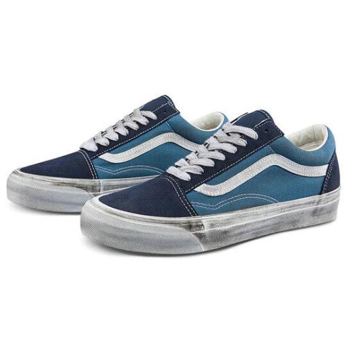 Vans x Vault OG Old Skool LX Stressed Navy Blue White VN0A5FBENGJ Shoes