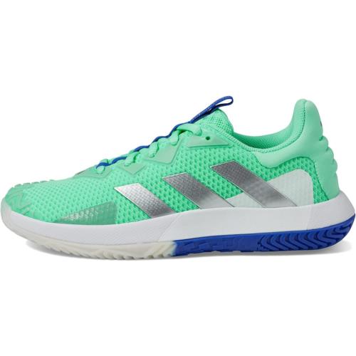 Adidas Women`s Solematch Control Tennis Shoe Pulse Mint/Silver Metallic/Lucid Blue