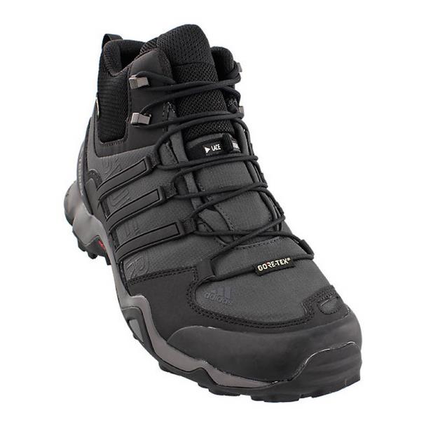 Adidas BB4639 Men`s Outdoor Terrex Swift R Mid Gtx Hiking Shoes - Black