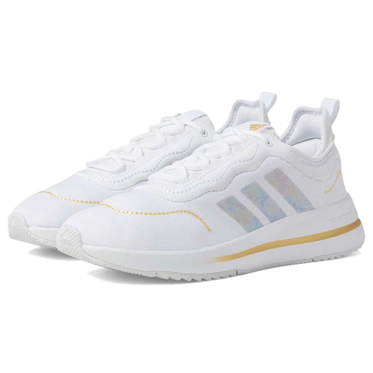 Woman`s Sneakers Athletic Shoes Adidas Running Comfort Runner White/White/Matte Gold