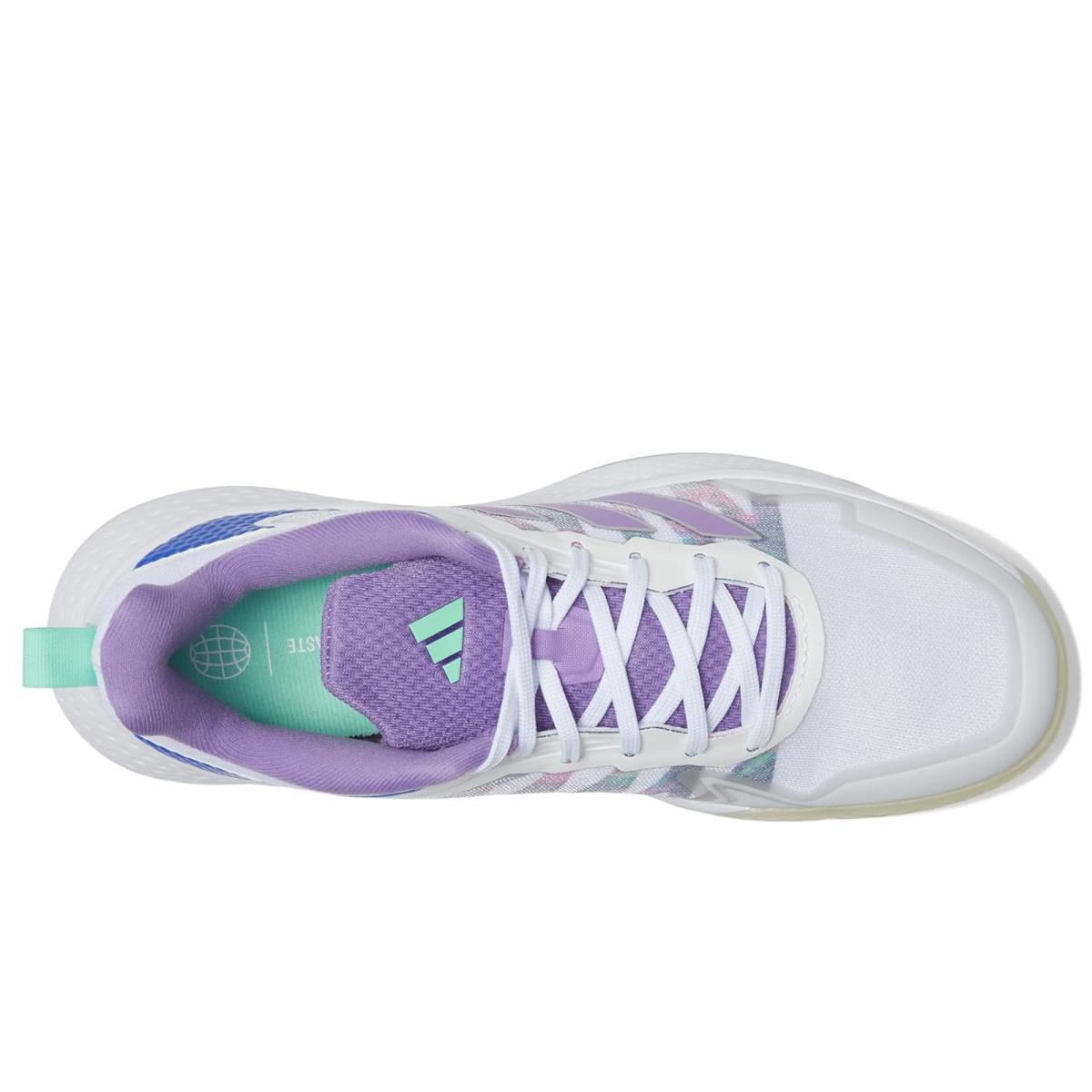 Woman`s Sneakers Athletic Shoes Adidas Defiant Speed - White/Violet Fusion/Lucid Blue