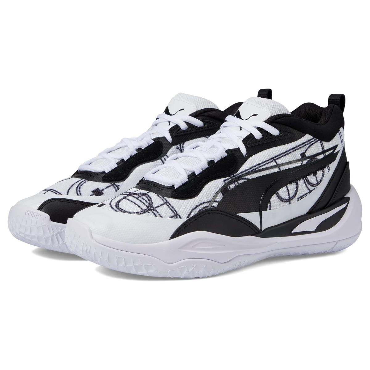 Man`s Sneakers Athletic Shoes Puma Playmaker Pro Courtside - Puma White/Puma Black