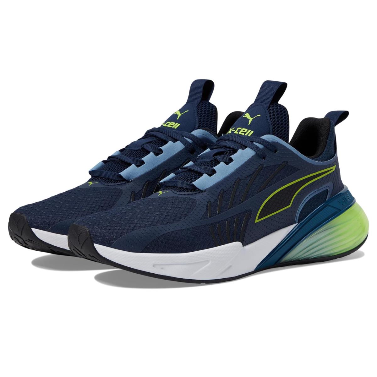 Man`s Sneakers Athletic Shoes Puma X-cell Action Club Navy/Lime Pow/PUMA Black