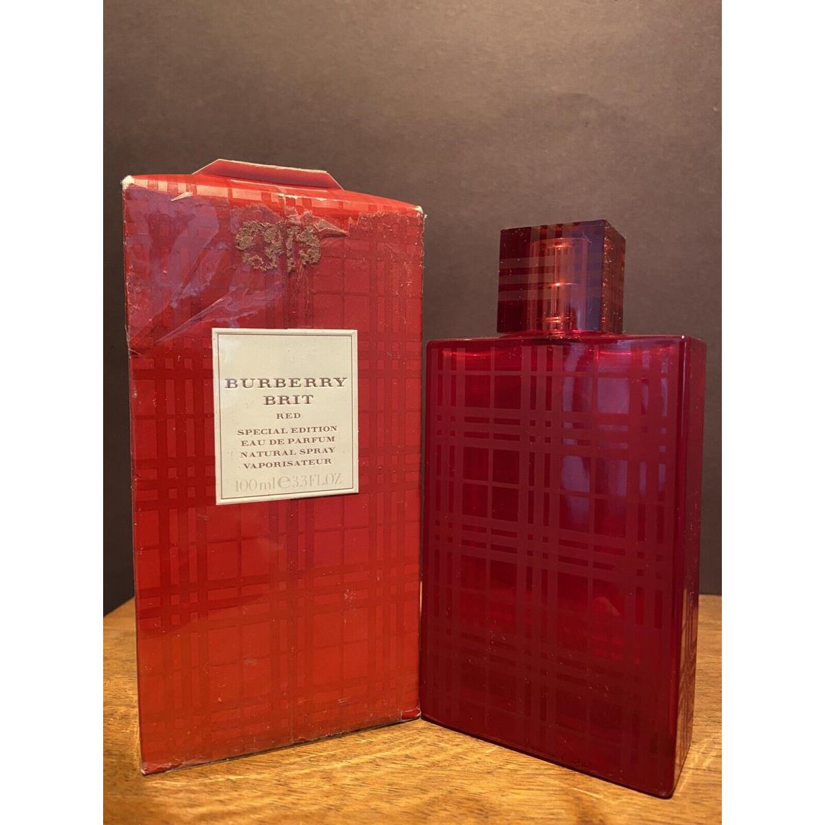 Burberry Brit Red Special Edition 3.3 oz 100 ml Eau de Parfum Spray Rare Fash Brands