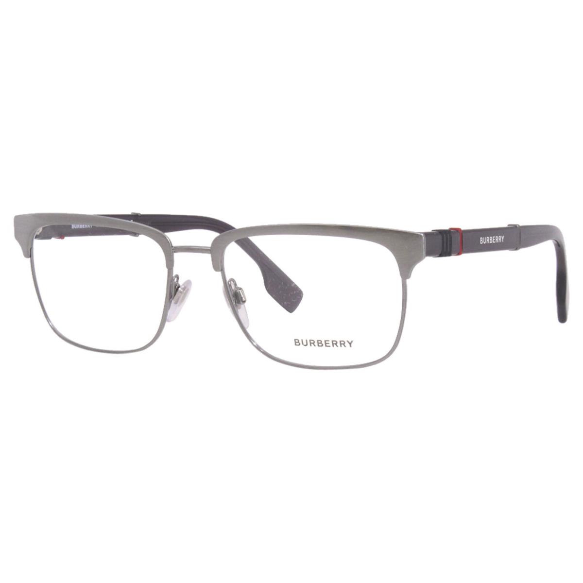 Burberry Alba B-1348 1008 Eyeglasses Frame Men`s Brushed Gunmetal Full Rim 55mm
