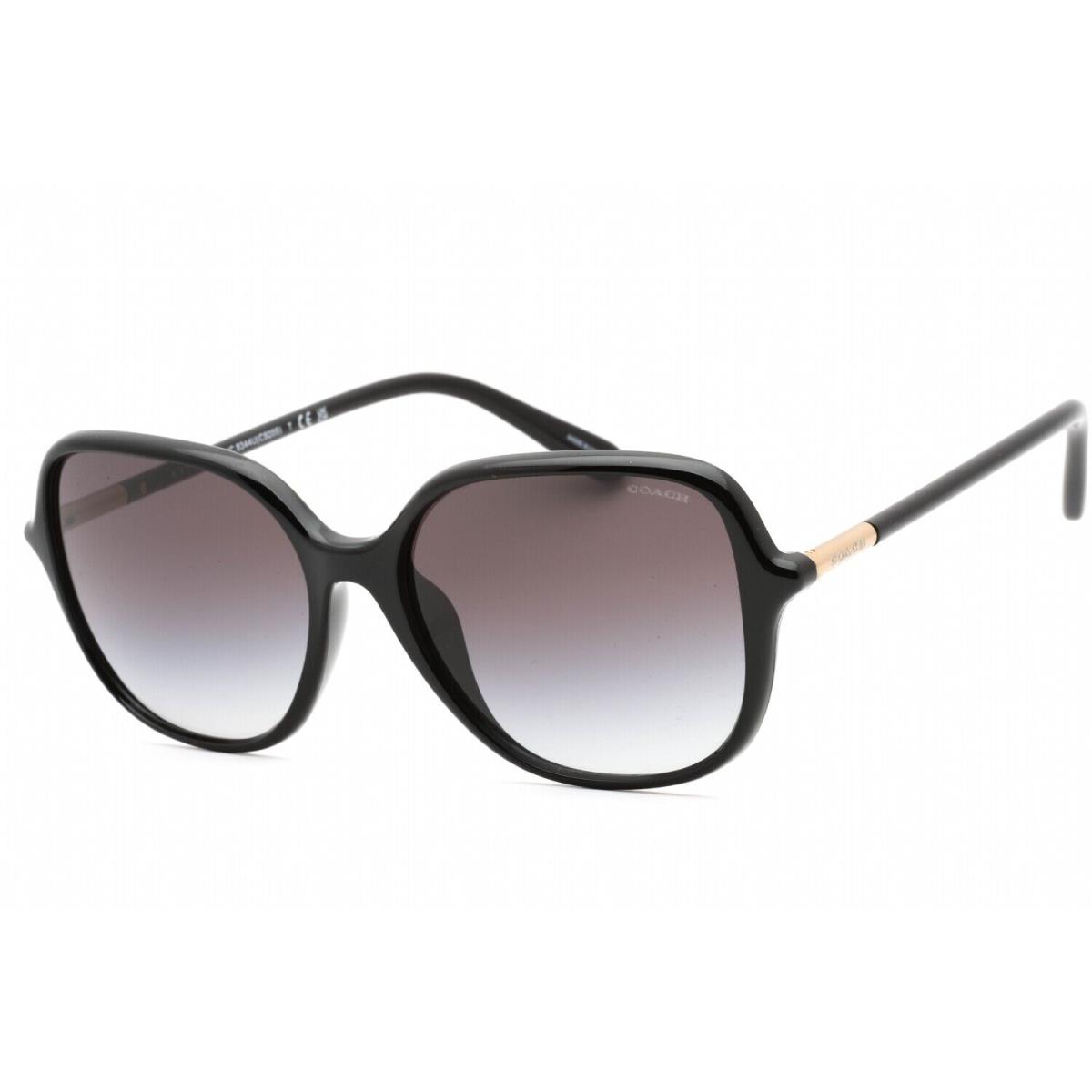 Coach Women`s Black Rounded Mod Sunglasses w/ Gradient Lens - HC8344U-50028G-55