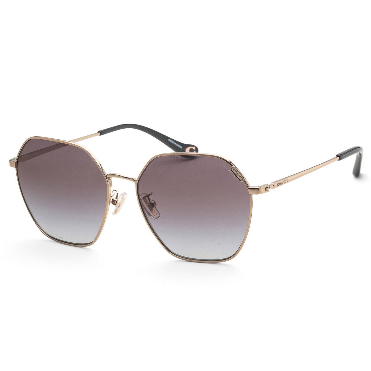 Coach Women`s 58mm Shiny Rose Gold Sunglasses HC7132-93318G-58