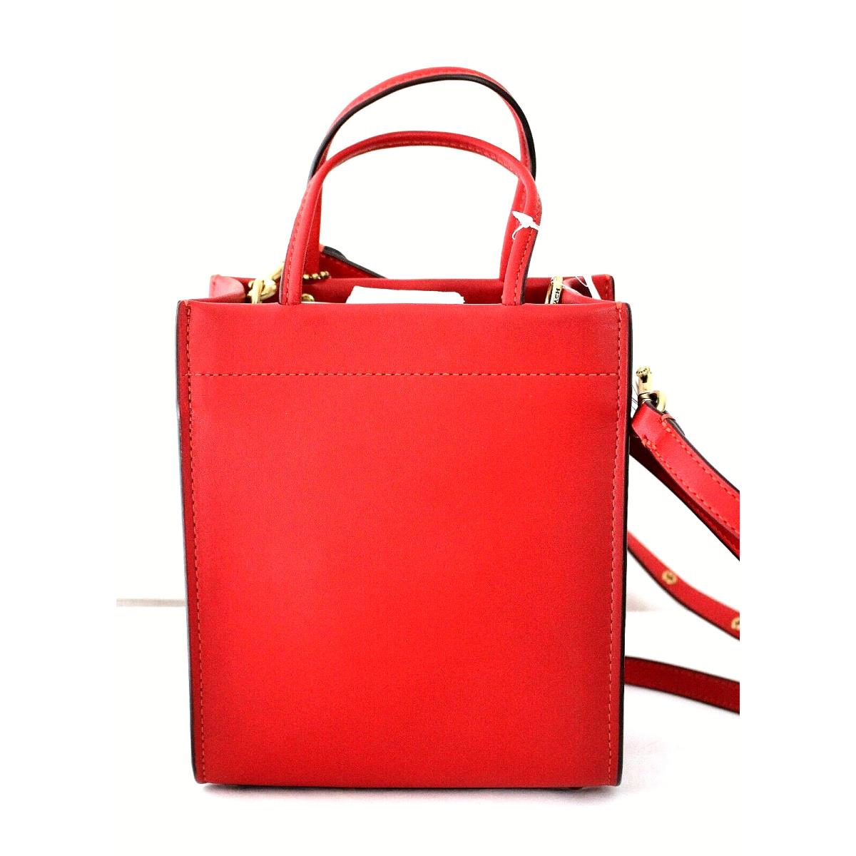 Coach Cashin Mini Glovetanned Leather Tote Bag Sport Red C4828