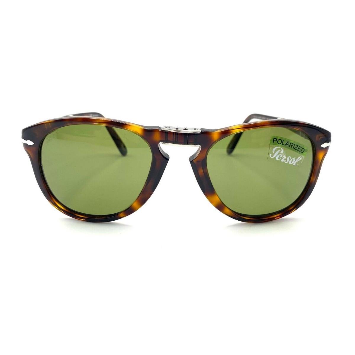 Persol Steve Mcqueen PO714SM Sunglasses 24/P1 Havana/green Polarized Lens 54mm