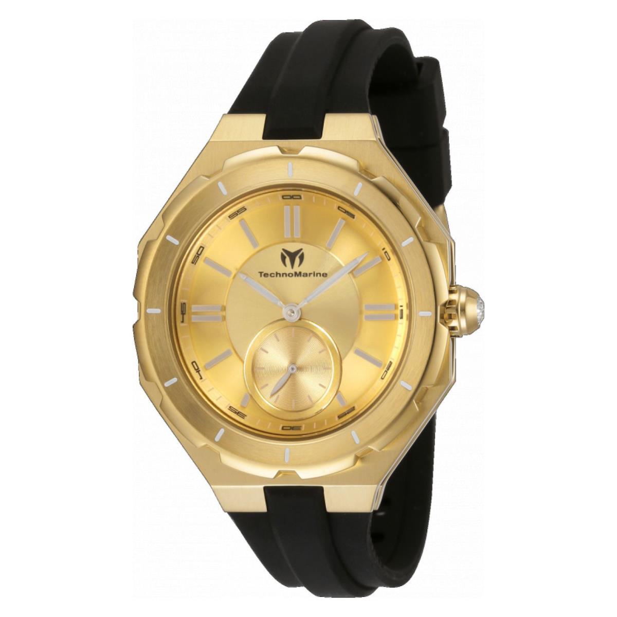Watch Technomarine TM-120038 Cruise Lady 37.5 Stainless Steel - Dial: Gold, Band: Black