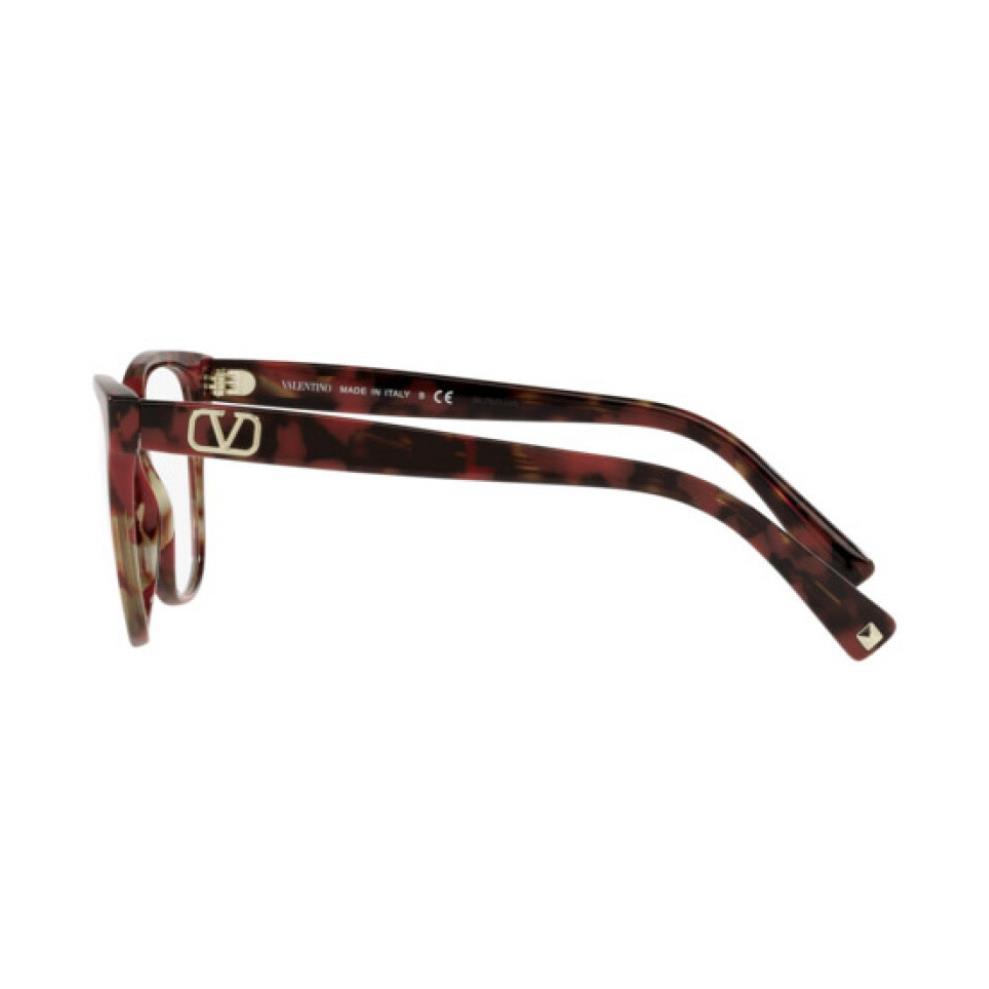 Valentino Eyeglasses VA 3072 - 5194 Red Havana/ Demo Lens 52mm