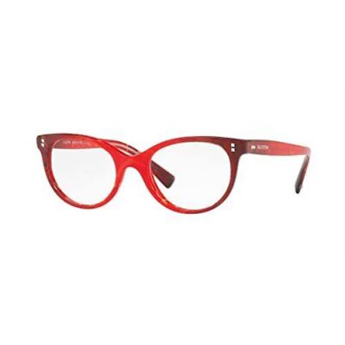 Valentino Eyeglasses VA 3009-5033 Red Murble W/demo Lens 52mm