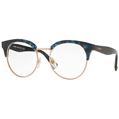 Valentino Eyeglasses VA 3015-5031 Havana/blue W/demo Lens 49mm