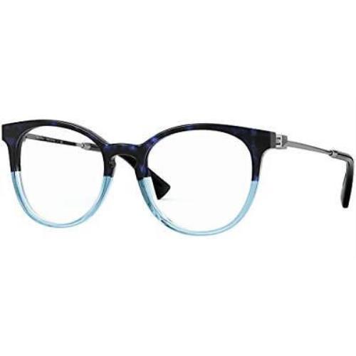 Valentino Eyeglasses VA 3046 - 5146 Havana Blue Demo Lens 52mm