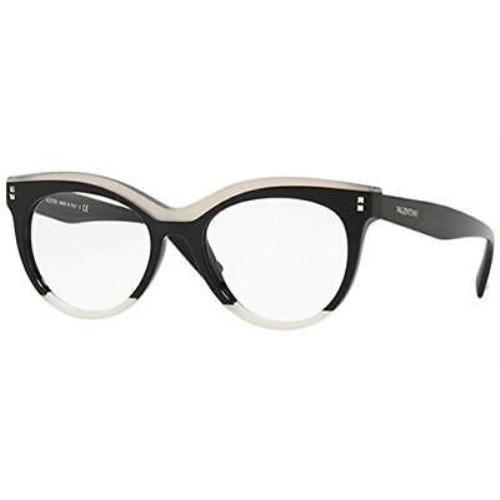 Valentino Eyeglasses VA 3022-5096 Ivory Black W/demo Lens 50mm