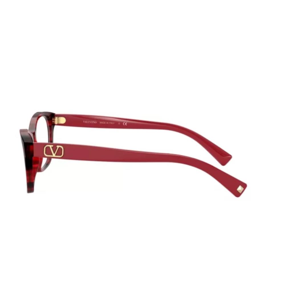 Valentino Eyeglasses VA 3056 - 5020 Red Havana Demo Lens 54mm