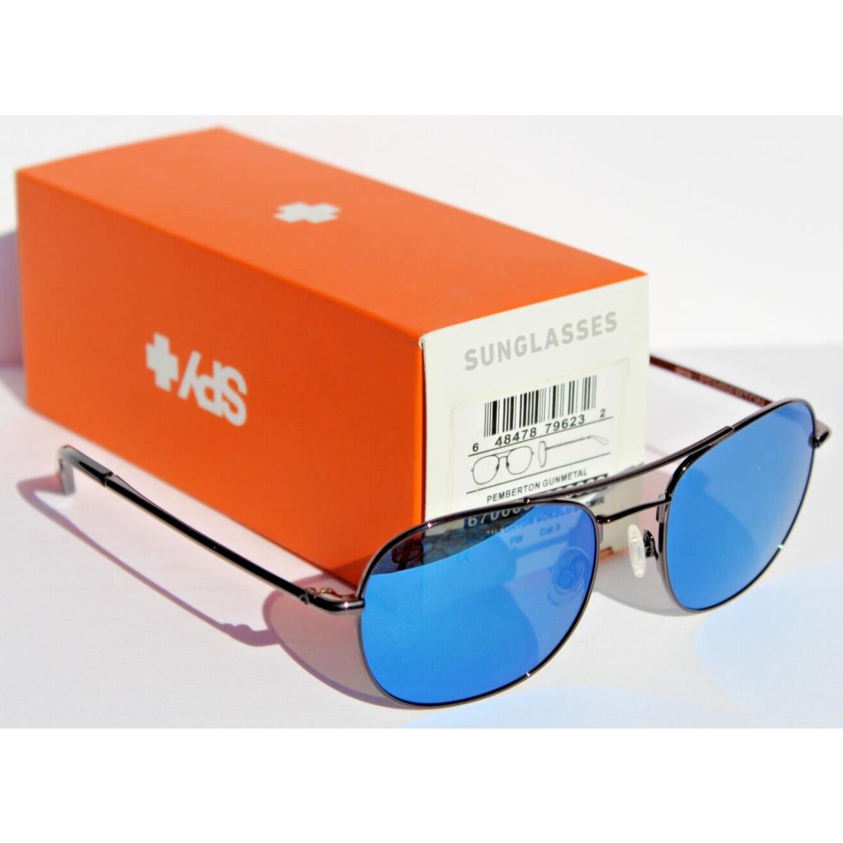 Spy Optics Pemberton Sunglasses Gunmetal/hd Plus Gray Blue Spectra Mirror