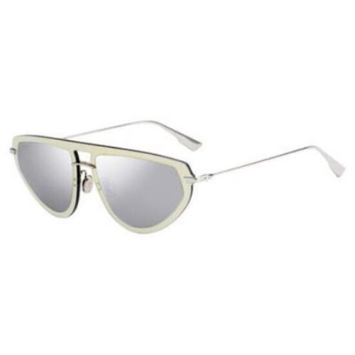 Christian Dior Cat Eye Ultime 2 8310T Gold Mirrored Grey Sunglasses Italy - Gold Frame, Mirrored Grey Lens