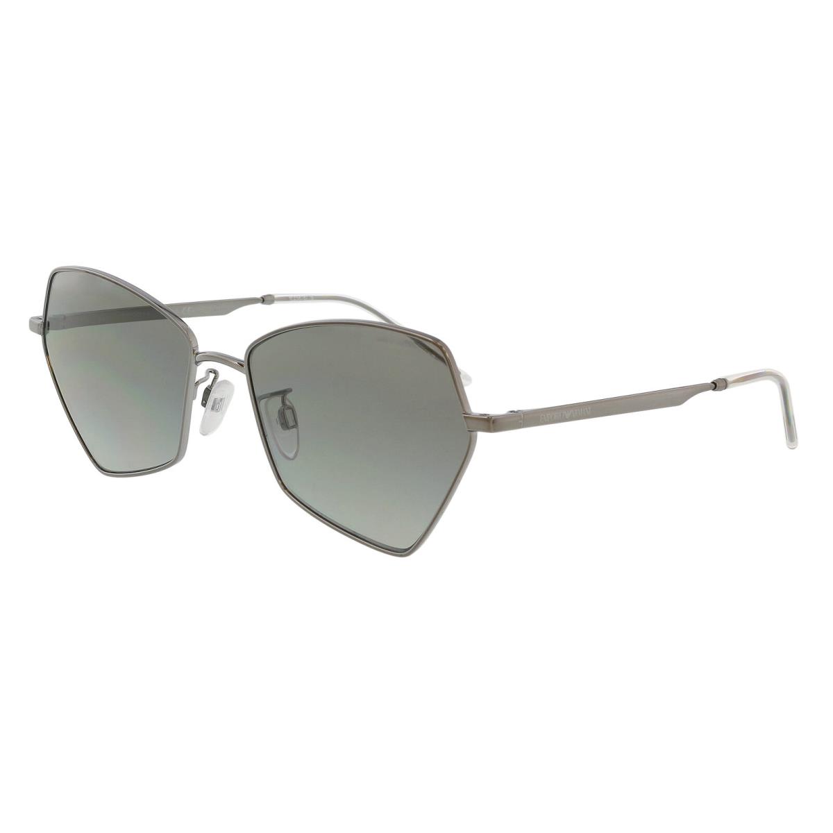 Emporio Armani 0EA2127 301011 Full Rim Shiny Gunmetal Irregular Sunglasses