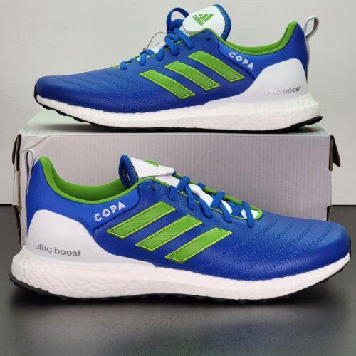 Adidas Ultraboost Copa Shoes Men`s Size 13 Blue Green Athletic Running Sneakers