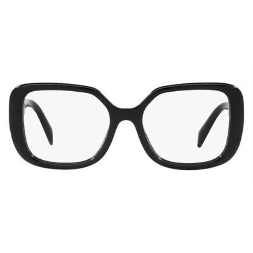 Prada PR 10ZV Eyeglasses Women Black Square 53mm