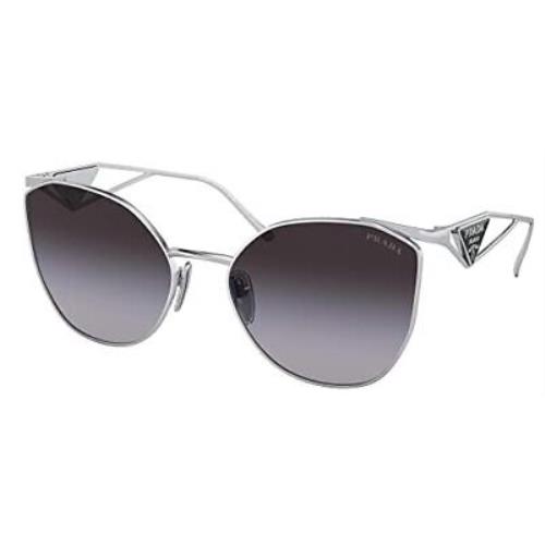 Prada Sunglasses PR 50ZS-1BC09S Silver W/grey Lens 59mm