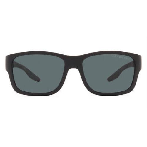 Prada 0PS 01WS Sunglasses Men Black Oval 59mm