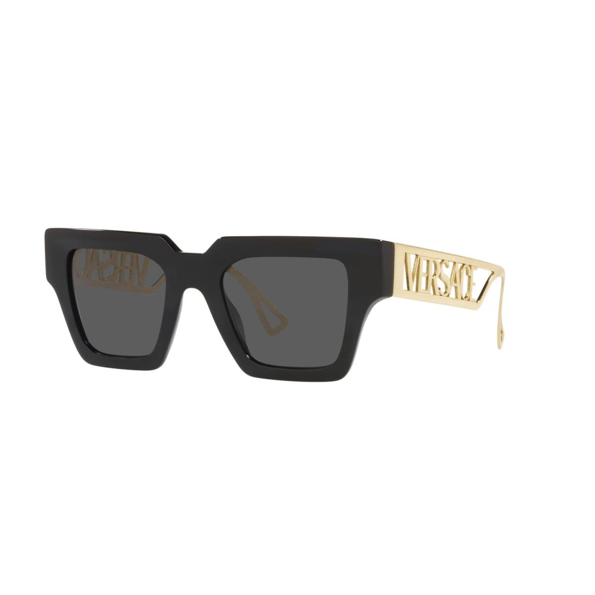 Sunglasses VE4431 GB1/87 50mm Black-gold / Dark Grey Lens by Versace