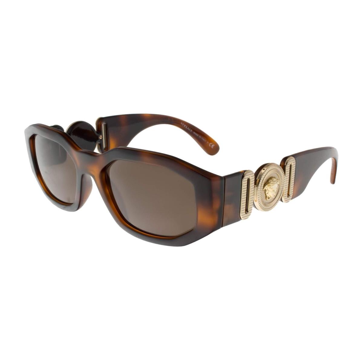 Versace VE4361 5217/73 53mm Sunglasses Havana-gold / Brown Lens