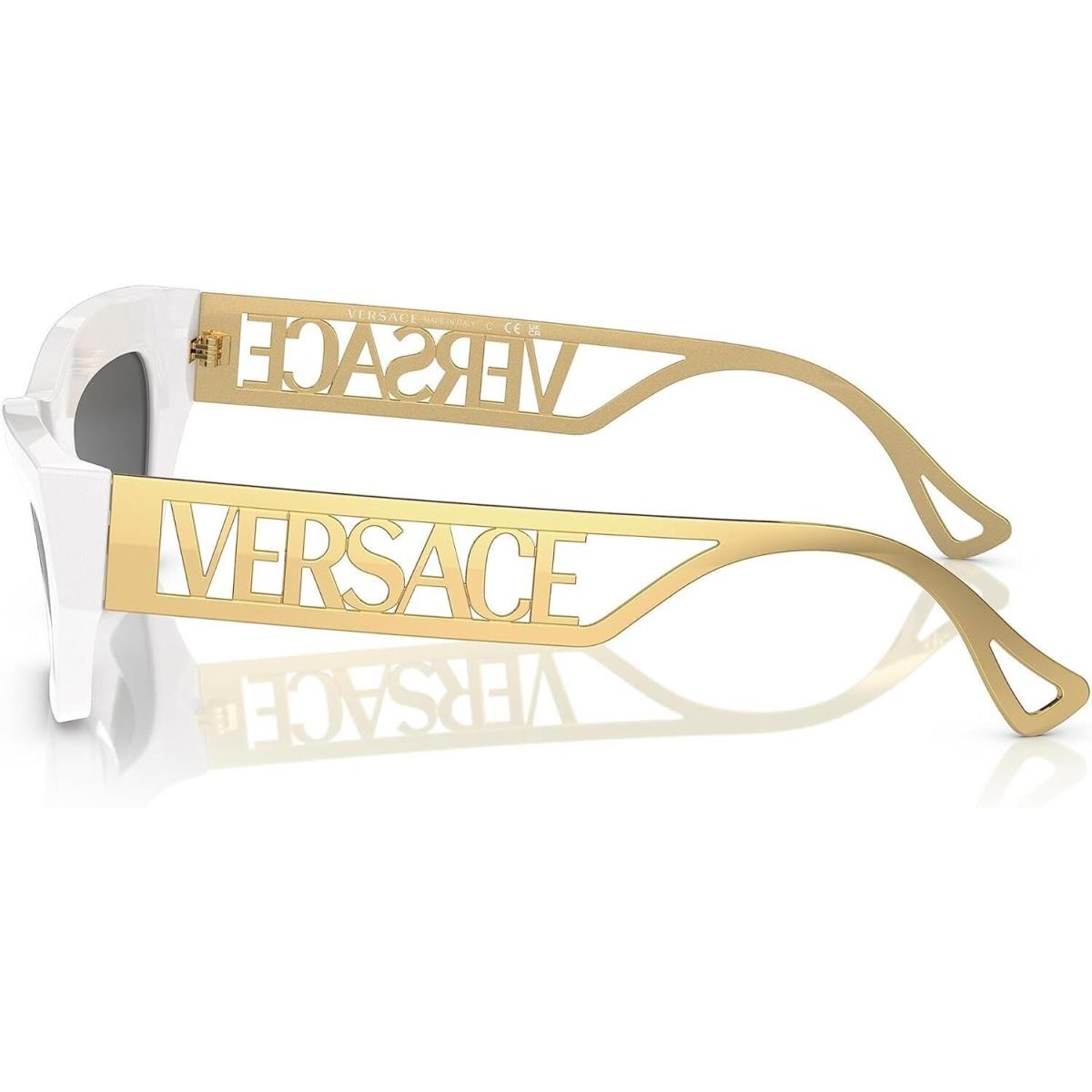 Versace VE 4432U 401/87 White Plastic Fashion Sunglasses Grey Lens