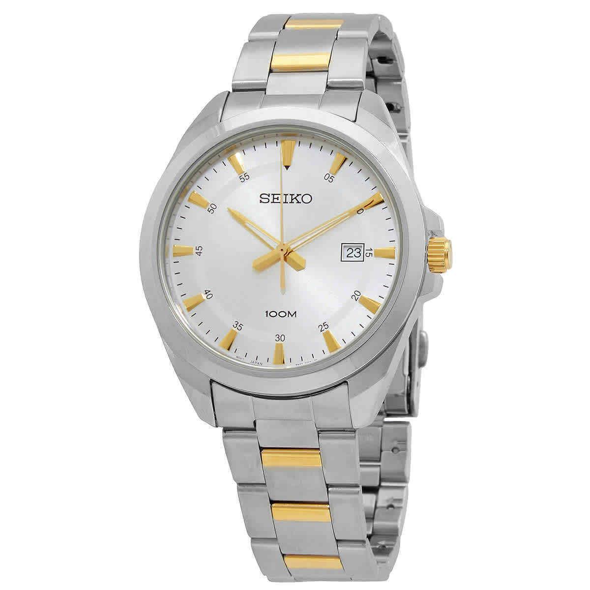 Seiko Quartz Silver Dial Men`s Watch SUR211P1