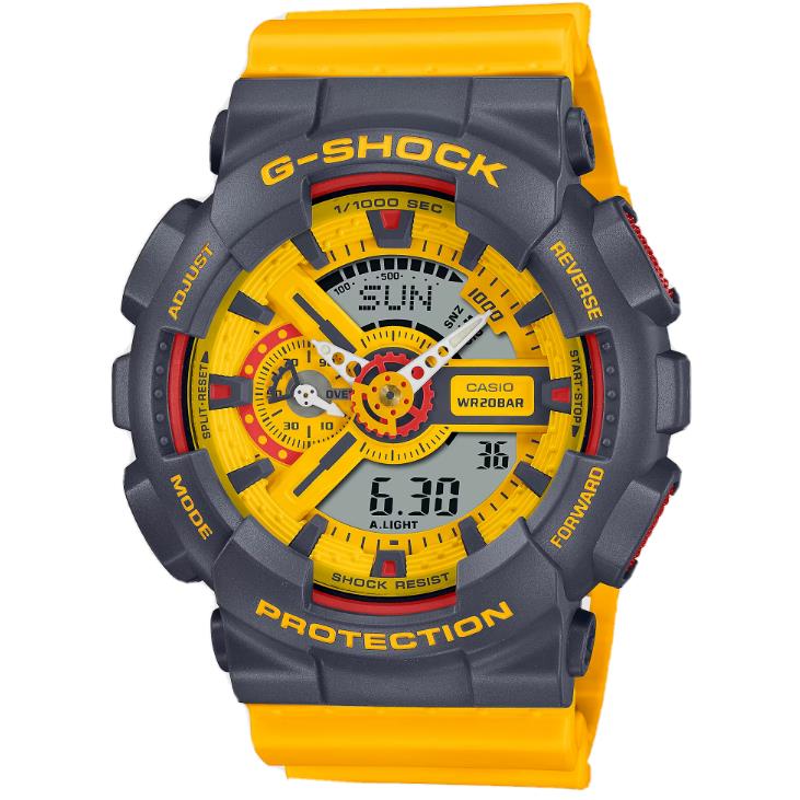 Casio G-shock Analog/digital Grey/red/yellow Watch GA-110Y-9A / GA110Y-9A