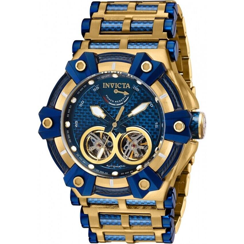 Invicta Carbon Hawk Automatic Blue Dial Men`s Two Tone Analog Watch 37290