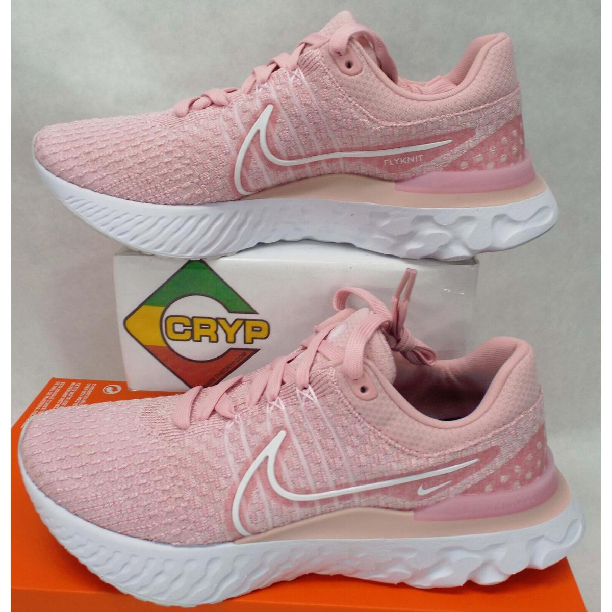 Womens 10 Nike React Infinity Run FK 3 Pink Glaze Run Shoes DO3024-600