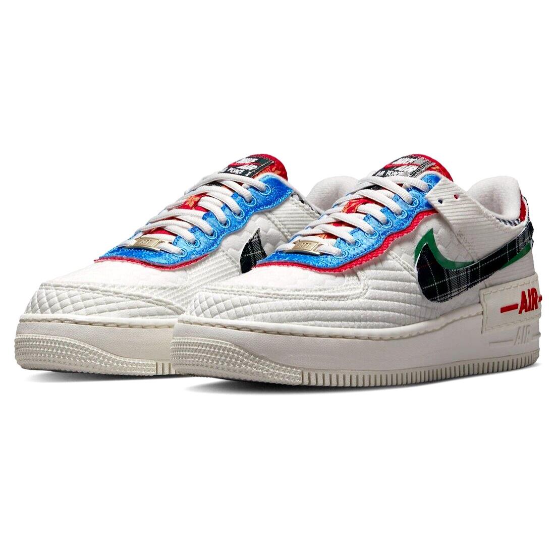 Nike AF1 Shadow Air Force 1 Womens Size 10 Shoes DZ5193 100 Sail Classic Green - Multicolor