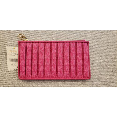 Michael Kors Jet Set Charm Slim Pleated Card Case Wallet Wild Berry Pink - Michael  Kors wallet - 052210001087 | Fash Brands