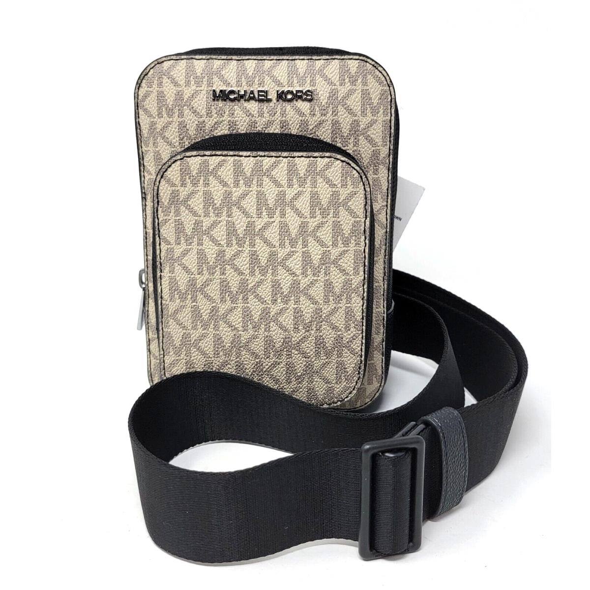 Michael Kors Cooper Hemp/brown Phone Wallet Crossbody Bag