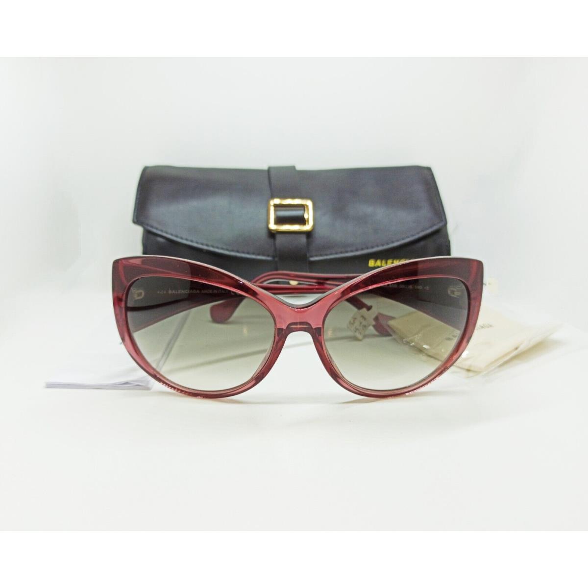 Balenciaga Sunglasses BA 23 81B Violet / Smoke Gradient Lens