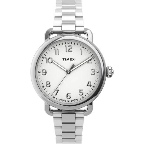 Timex Women`s Watch Standard Quartz Silver Dial Brass Case Bracelet TW2U13700VQ - Dial: Silver, Band: Silver