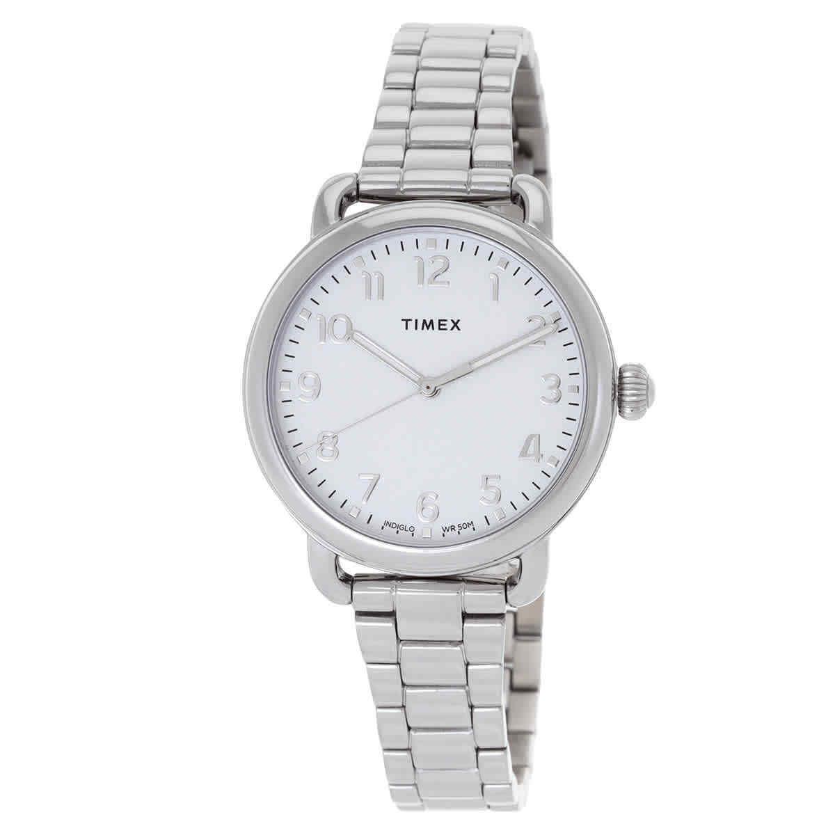 Timex Standard Quartz Silver-tone Dial Ladies Watch TW2U13700