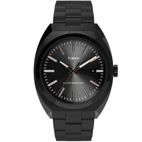 Timex Men`s Watch Milano XL Quartz Black Dial Steel Bracelet TW2U15500VQ
