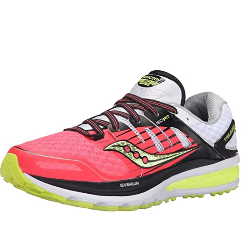 Saucony Womens Triumph ISO2 Running Shoes Coral/silver S10290-3 s - Coral/Silver