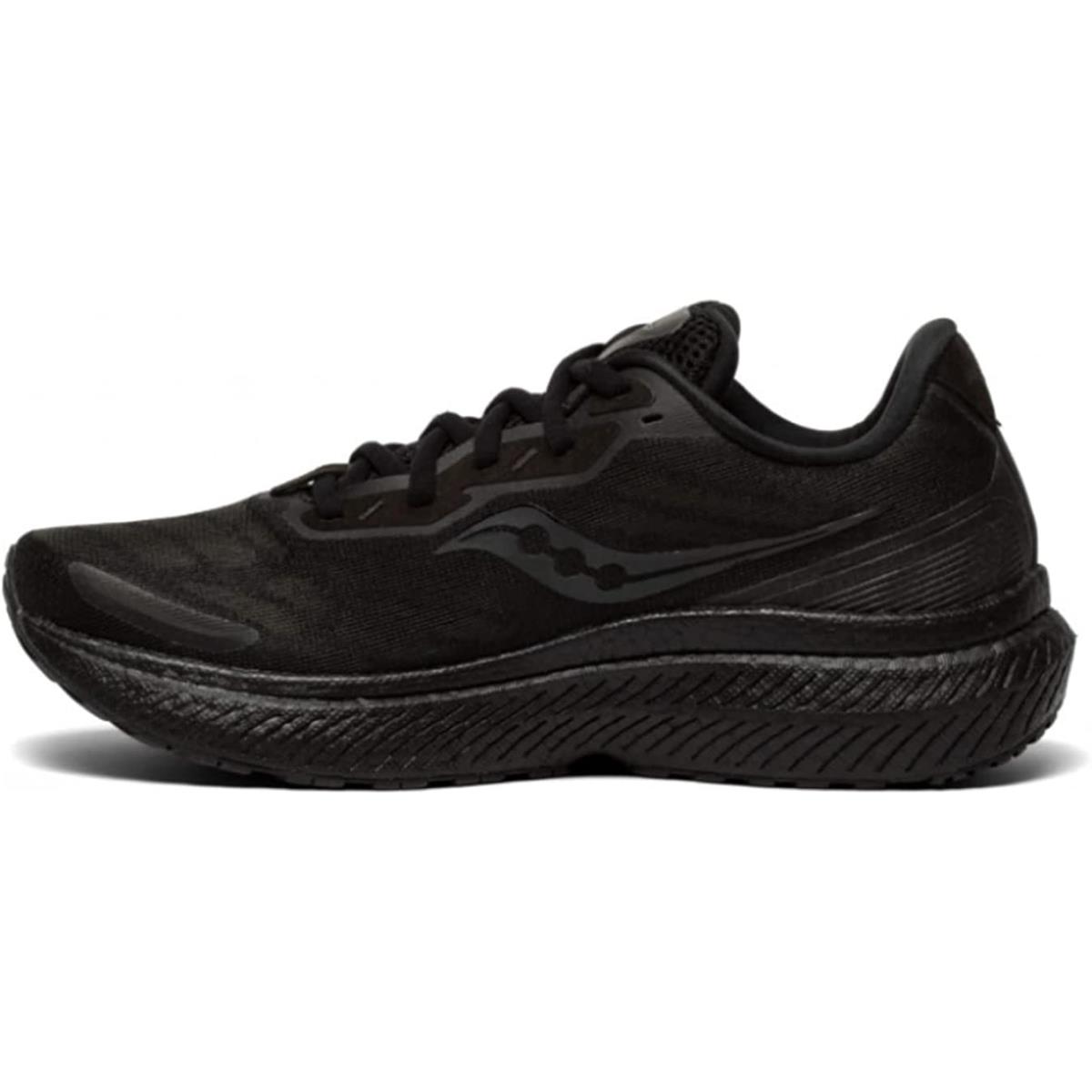 Saucony Women`s Triumph 19 Running Shoe Black/Black/Black