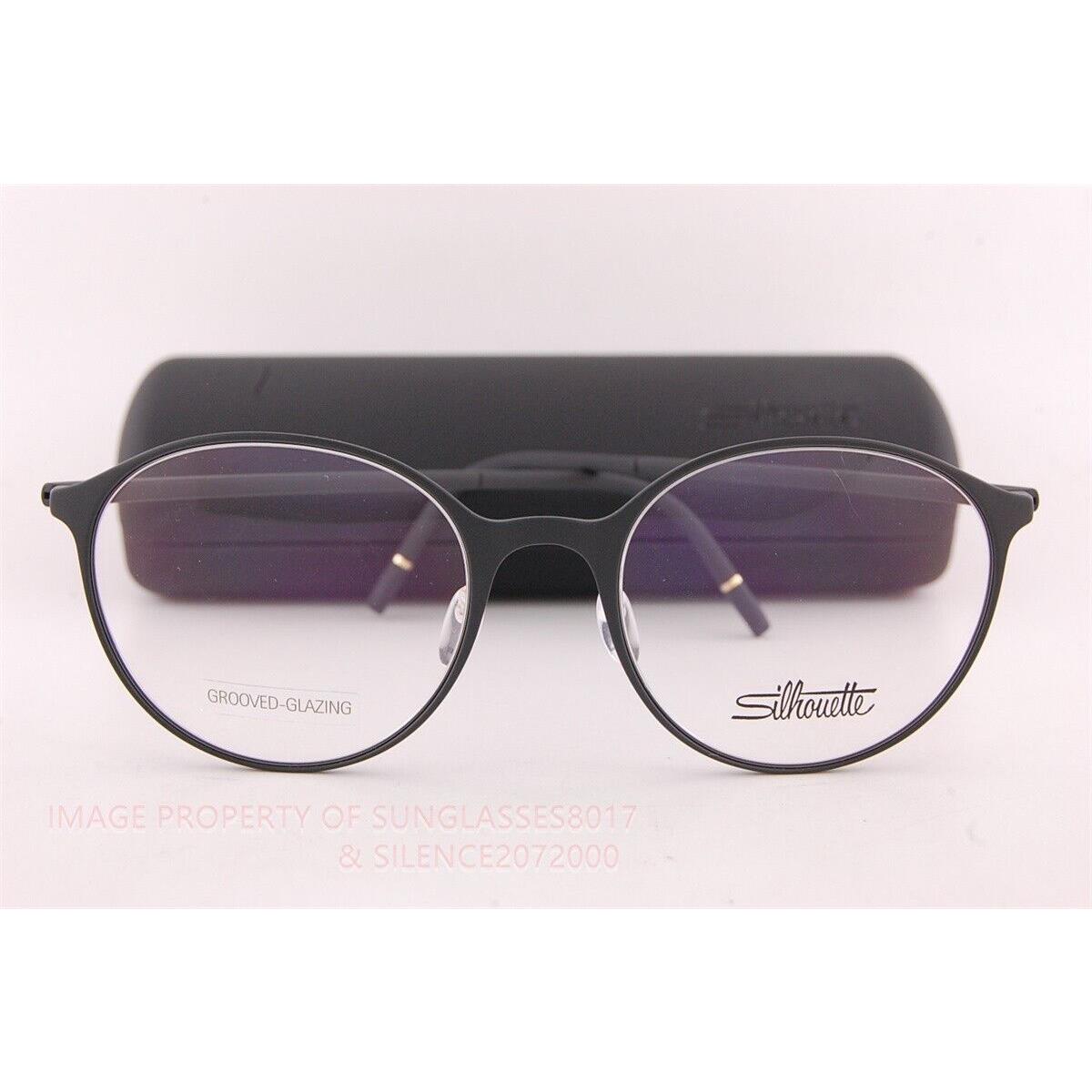 Silhouette Eyeglass Frames Pure Wave 2953 9030 Black Cotton Titanium 51mm