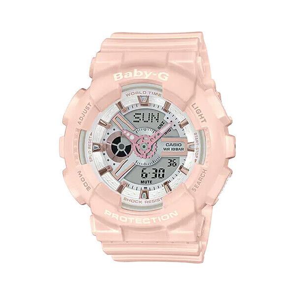 Casio Baby-g Pink Dial and Pink Resin Band Women`s Watch BA110RG-4A