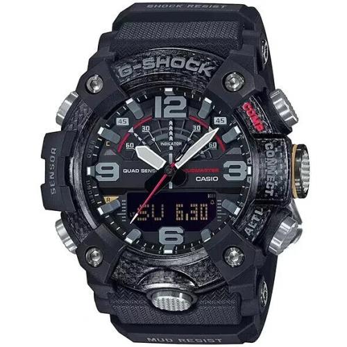 Casio Men`s G-shock Master of G Mudmaster Carbon Core Guard Quad Sensor Watch - Dial: Black, Band: Black, Bezel: Black