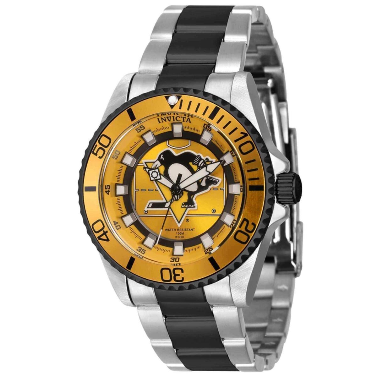 Invicta Women`s Watch Nhl Pittsburgh Penguins Quartz Two Tone Bracelet 42208