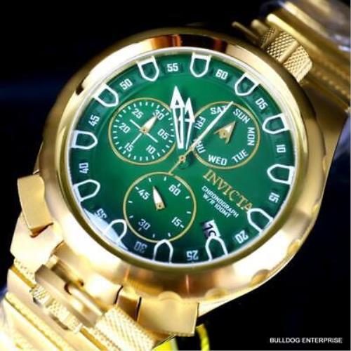 Invicta Coalition Forces Sniper Gold Plated Green Swiss Mvt Chrono ...