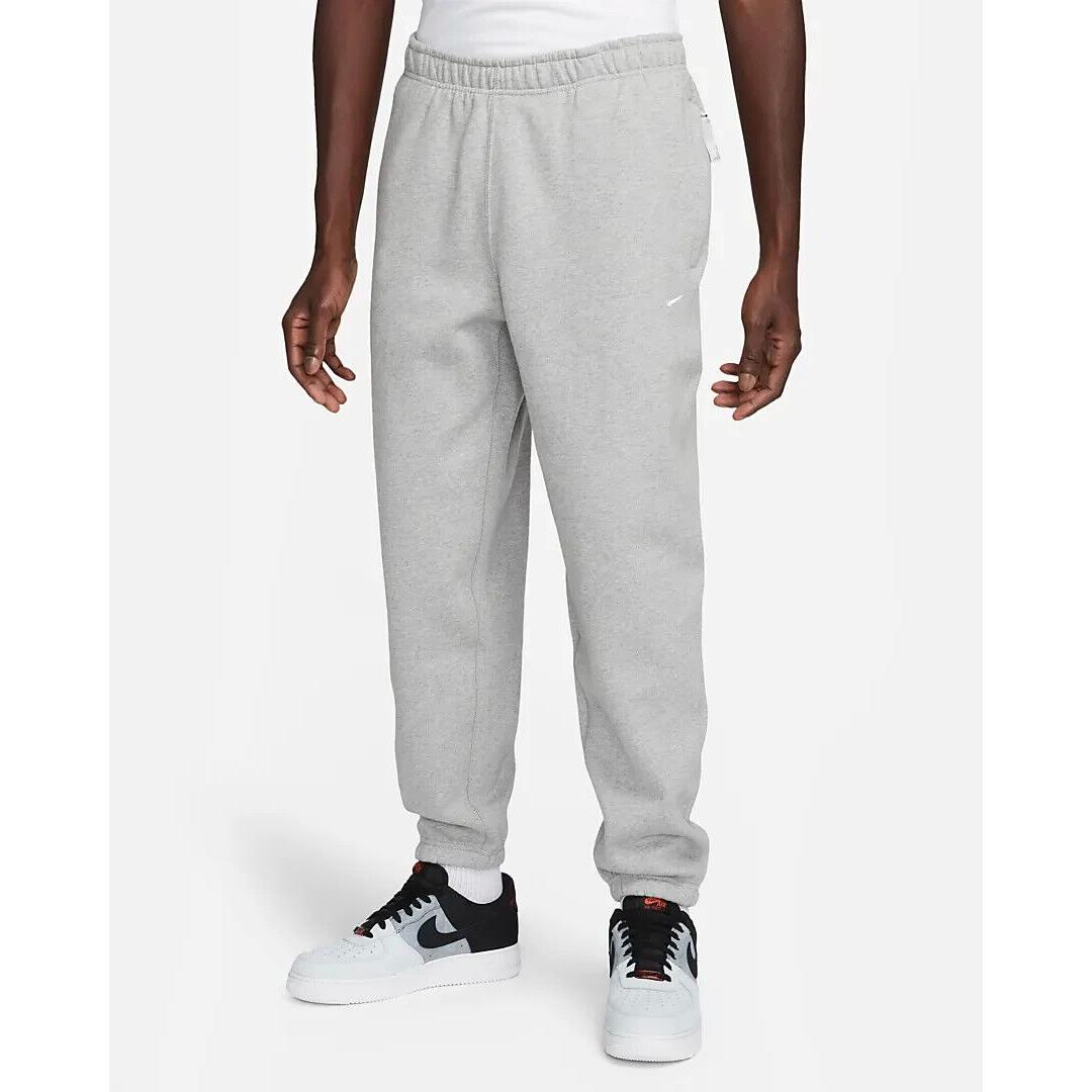 Nike Solo Swoosh Heavy Weight Fleece Pants Size XL Mens Grey Heather DX1364 063